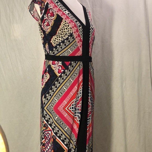 Laundry By Shelli Segal Multi patterned Dress w/Front Split! Fits like 6-8 or M. - Picture 8 of 8
